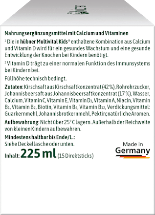 Multivital Kids direct sticks 15 stuks, 225 ml