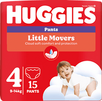 Baby Pants Little Movers Gr. 4 (9-14 kg), 15 St