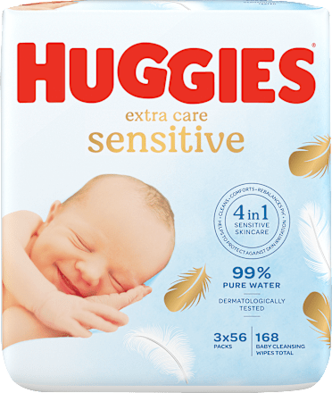 Feuchttücher Pure Extra Care (3x56 St), 168 St Huggies