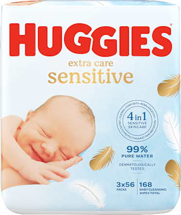 Feuchttücher Pure Extra Care (3x56 St), 168 St Huggies
