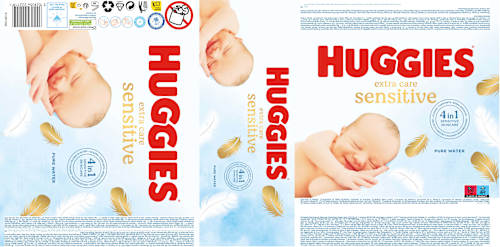 Feuchttücher Pure Extra Care (3x56 St), 168 St Huggies