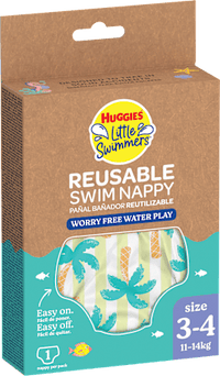 Herbruikbare zwemluier, tropisch palmmotief, 1 stuk