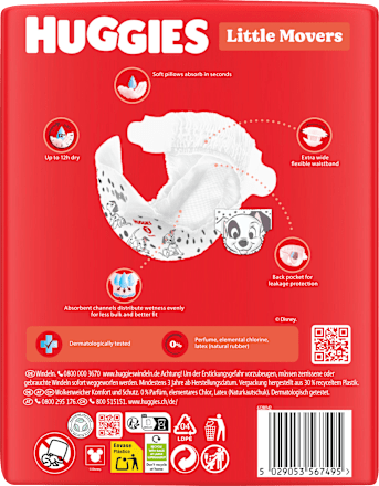 Windeln Little Movers Gr. 3 (4-9 kg), 21 St