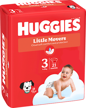 Windeln Little Movers Gr. 3 (4-9 kg), 21 St