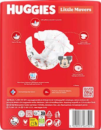 Windeln Little Movers Gr. 4 (7-18 kg), 18 St