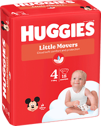 Windeln Little Movers Gr. 4 (7-18 kg), 18 St