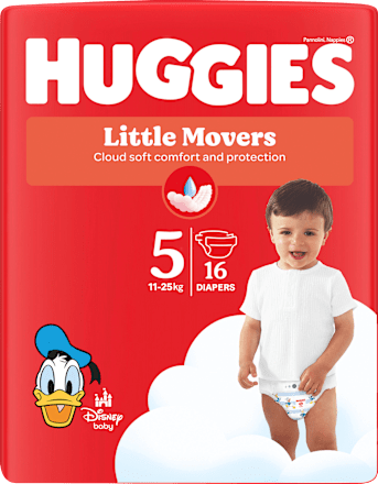 Windeln Little Movers Gr. 5 (11-25 kg), 16 St