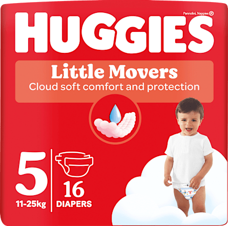 Windeln Little Movers Gr. 5 (11-25 kg), 16 St