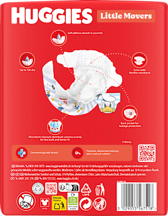 Windeln Little Movers Gr. 5 (11-25 kg), 16 St