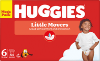 Windeln Little Movers Gr. 6 (15-30 kg), Mega-Pack, 84 St Huggies