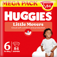 Windeln Little Movers Gr. 6 (15-30 kg), Mega-Pack, 84 St Huggies