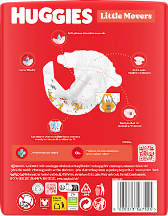 Windeln Little Movers Gr. 6 (15-30 kg), 14 St