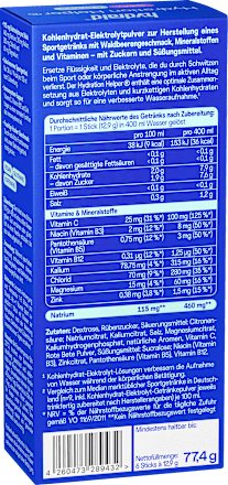 Hydration Helper Elektrolyt-Drink-Mix Sticks Berry 6 St, 77,4 g