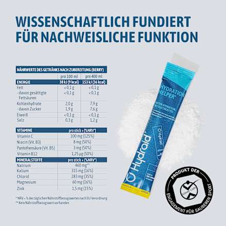 Hydration Helper Elektrolyt-Drink-Mix Sticks Lemon  25 St, 322,5 g