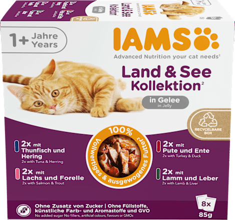 Nassfutter Katze Land & Sea Collection in Gelee Multipack (8x85 g), 680 g