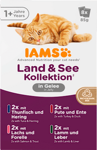 Nassfutter Katze Land & Sea Collection in Gelee Multipack (8x85 g), 680 g