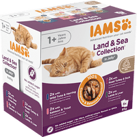 Nat kattenvoer Land &amp; Sea Collection in gelei, multipack (8 x 85 g), 680 g