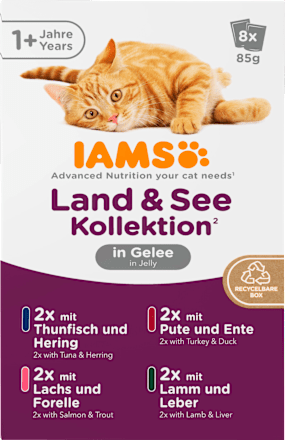 Nassfutter Katze Land & Sea Collection in Gelee Multipack (8x85 g), 680 g