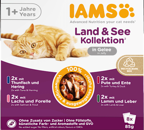 Nassfutter Katze Land & Sea Collection in Gelee Multipack (8x85 g), 680 g