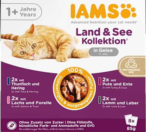 Nassfutter Katze Land & Sea Collection in Gelee Multipack (8x85 g), 680 g