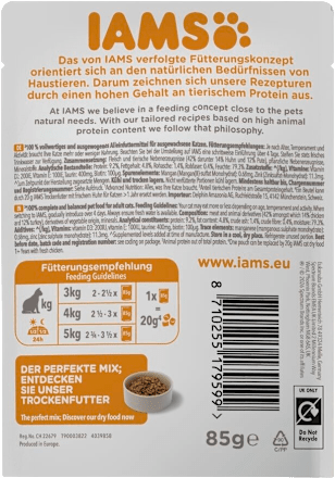 Nassfutter Katze mit Huhn & Pute in Sauce, 85 g