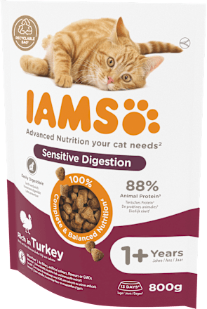 Droogvoer voor katten met kalkoen, 800 g