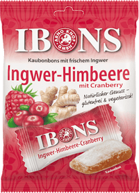 Bonbon, Ingwer-Himbeere mit Cranberry, 92 g