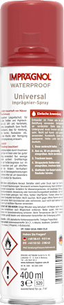 Universele waterdichtingsspray voor textiel, leer en hightech stoffen, 400 ml