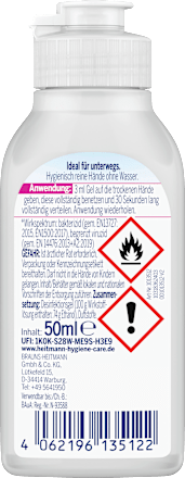 Handdesinfecterende gel, reisformaat, 50 ml