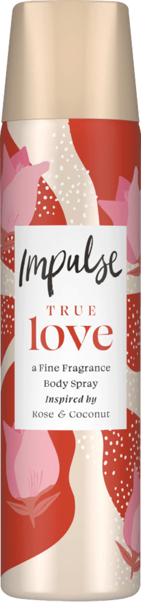 Impulse Deospray True Love Rose & Coconut, 75 ml