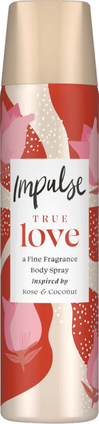 Impulse Deospray True Love Rose & Coconut, 75 ml