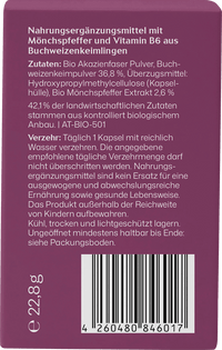 INNONATURE Mönchspfeffer + Vitamin B6 Kapseln, 22,8 g