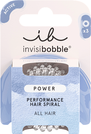 Haarelastiekjes Power Crystal Clear, 3 stuks