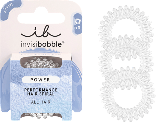 Haargummi Power Crystal Clear, 3 St