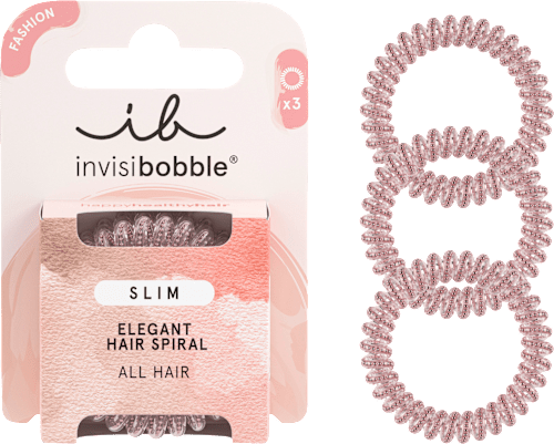 Haargummi Slim Pink Monocle, 3 St
