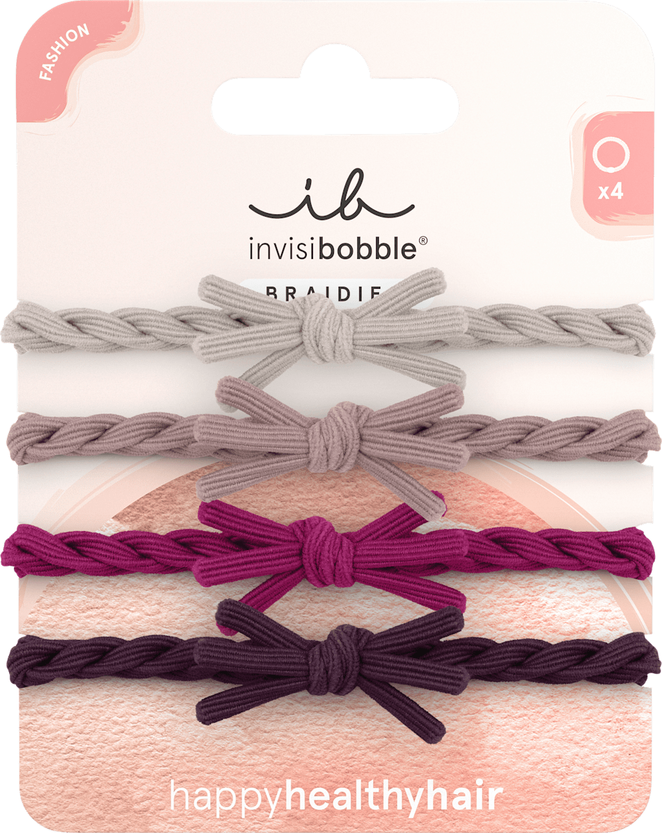 invisibobble Haargummis Braidies Rosy Romance, 4 St