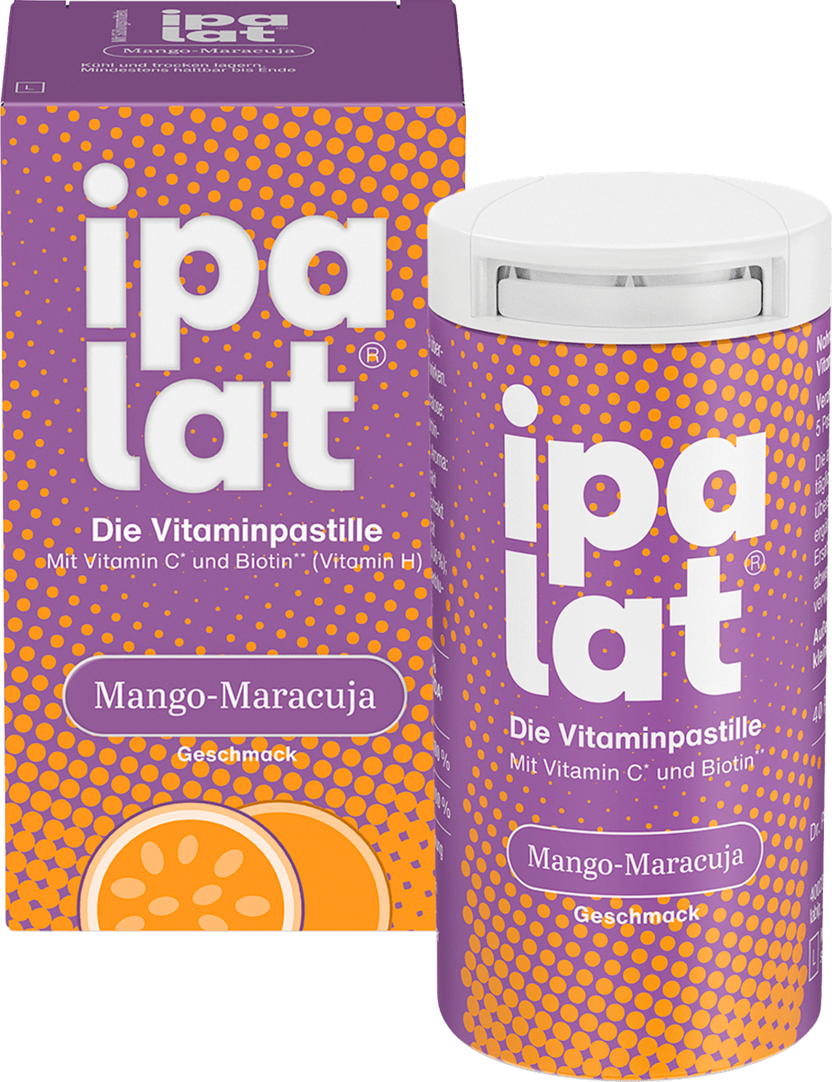 ipalat Die Vitaminpastille Mango-Maracuja Geschmack 40 St, 40 g