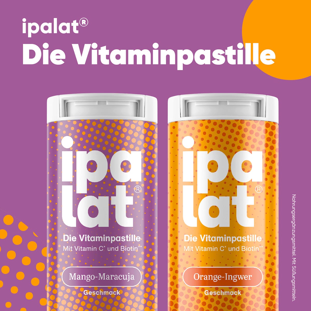 ipalat Die Vitaminpastille Mango-Maracuja Geschmack 40 St, 40 g