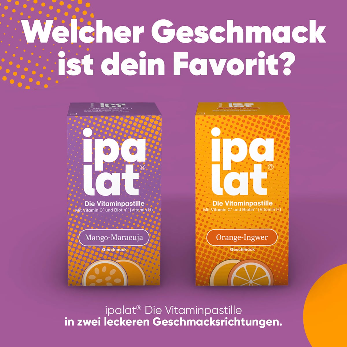 ipalat Die Vitaminpastille Mango-Maracuja Geschmack 40 St, 40 g