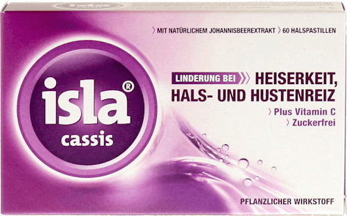 Heesheid, keelpijn en hoestpastilles Cassis, 60 stuks