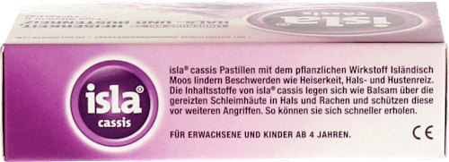 Heiserkeit, Hals- und Hustenreiz Pastillen Cassis, 60 St