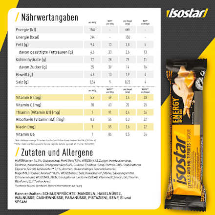 Multifruit energiereep, 40 g