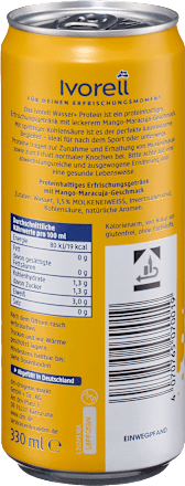 Erfrischungsgetränk, Wasser+ Protein, Mango-Maracuja, 330 ml EINWEG