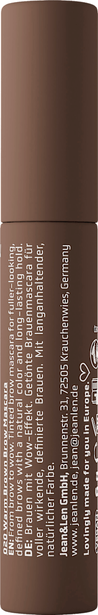 Jean&Len Augenbrauenmascara Tinted Fix 020 Warm Brown, 6 g