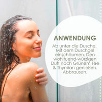 Groene thee tijm douchegel, 250 ml