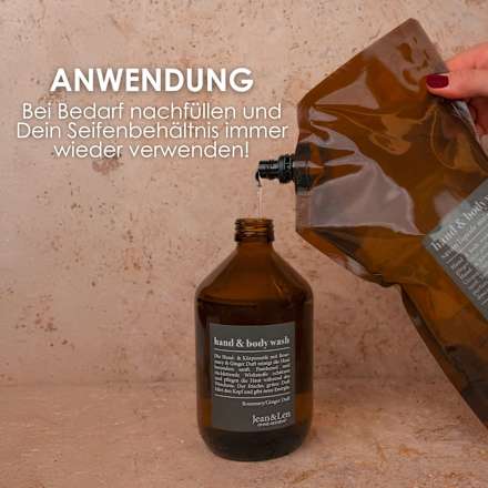 Flüssigseife rosemary & ginger, Rosmarin & Ingwer, Nachfüllpack, 1,5 l
