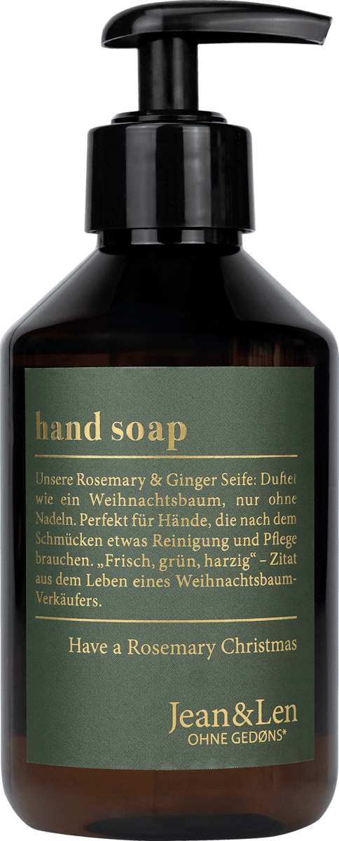 Jean&Len Savon liquide Romarin & Gingembre, rosemary & ginger, 250 ml