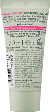 Jean&Len Handcreme I love you so Matcha, Reisegröße, 20 ml