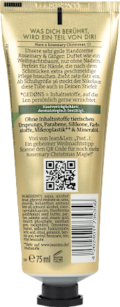 Handcreme Rosemary & Ginger mit Urea, 75 ml