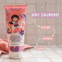 Kinder Duschgel, Shampoo & Spülung 3in1 magische Feen, 200 ml Jean&Len